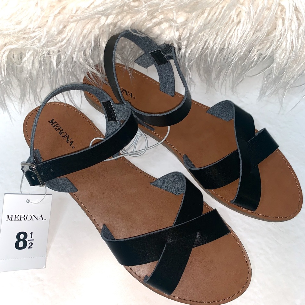 MERONA ELKE BLACK SANDALS